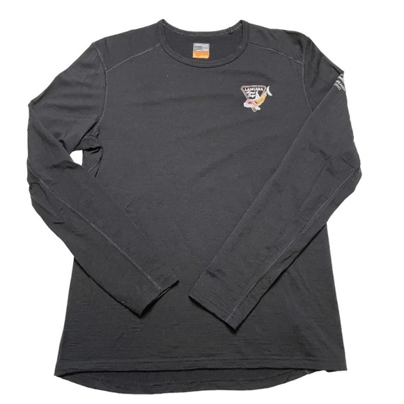 Icebreaker merino wool black long sleeve top large - Picture 1 of 12